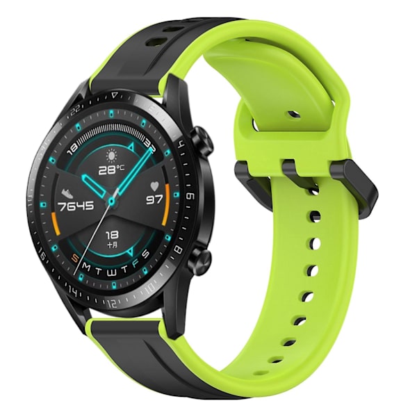 Konvex Loop Silikonrem för Huawei Watch GT2 42mm Black Lime