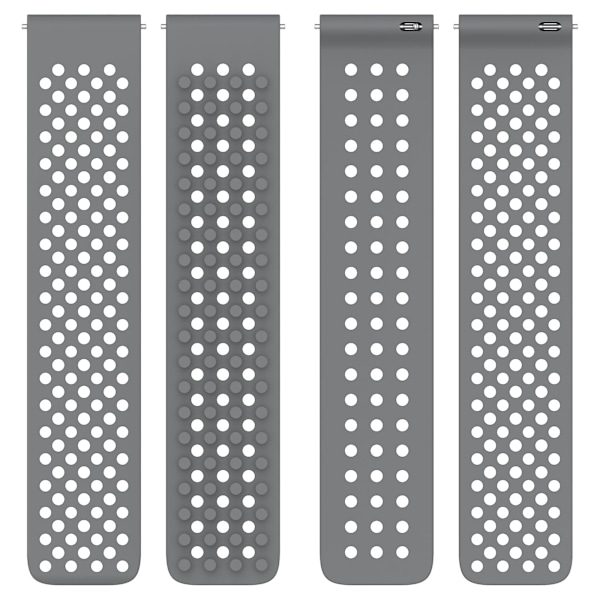 Silikonklockarmband 20 mm Andningsbart klockarmband för Garmin Vivoactive 5/garminactive 5/venu Sq 2 White Grey