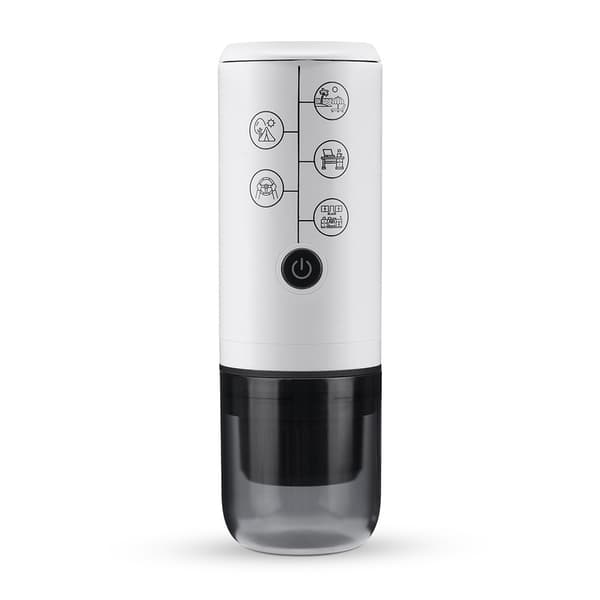 2-i-1 Bärbar Kapsel-Espressomaskin (Vit) White