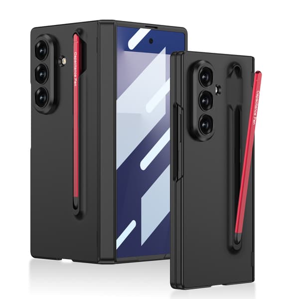 Deksel til Samsung Galaxy Z Fold7, med penn og magnetisk hengselbeskyttelse Red