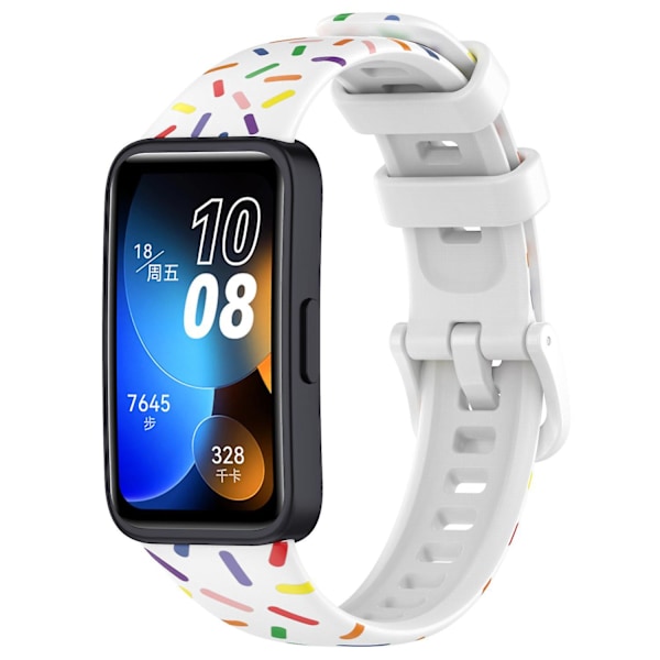 For Huawei Band 8 Plettet Silikone Rem, Udskiftning af Rem til Ur White, White G Huawei Band 8