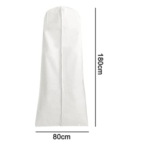 Stora plaggpåsar 180x80x22cm Dammtät bröllopsklänningspåse White