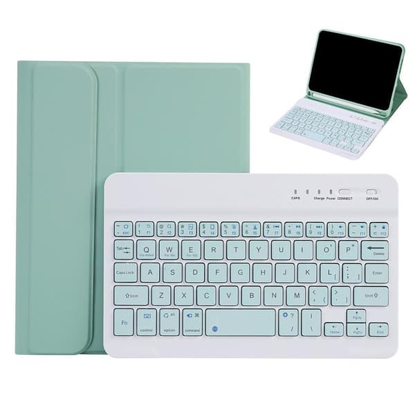 För Ipad Air4 10.9\" Bluetooth Tangentbordsfodral Grön