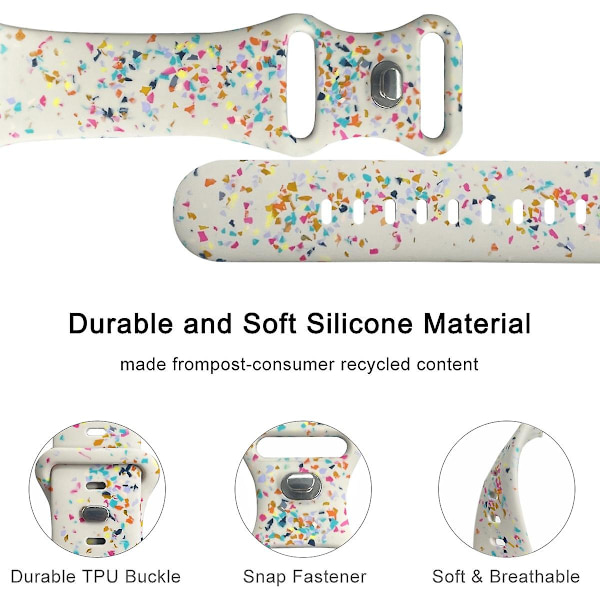 Klockarmband för Apple Watch Series 9 8 7 41mm/SE (2023) SE (2022) 6 5 4 SE 40mm/3 2 1 38mm, 8-spänne Multicolor F Apple Watch Series 9 4