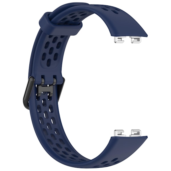 Andningsbar silikonrem för Huawei Band 8, bekväm att bära Midnight Blue