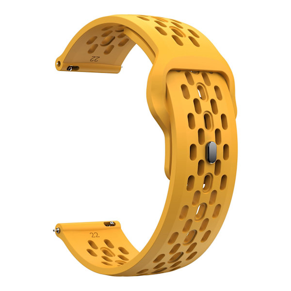 Garmin vivoactive 5 / Venu 2 Plus silikonklockarmband 20 mm ihålig justerbar rem Dark Yellow
