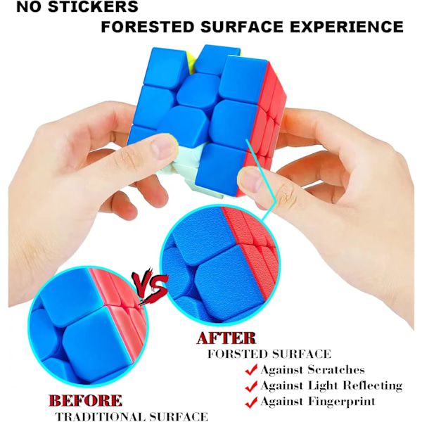 6-pack Speed Cube Set, Lätt och Smidig Vridning Professionell 3X3X3 Speed Cube, För Barn, Vuxna och Alla Åldrar