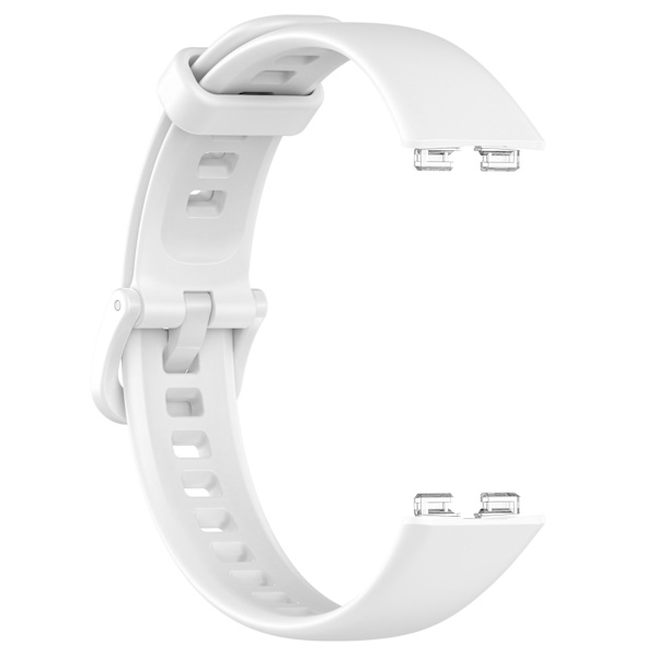 Ersättningsarmband 24mm PU-läder klockarmband för Huawei Band 8 White