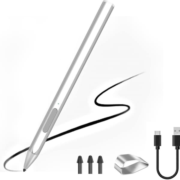 Stylus Pen - Til Surface Pro 5/6/7 Pro X Tablet, 4096 Trykniveauer med Håndfladeafvisning (Rød)