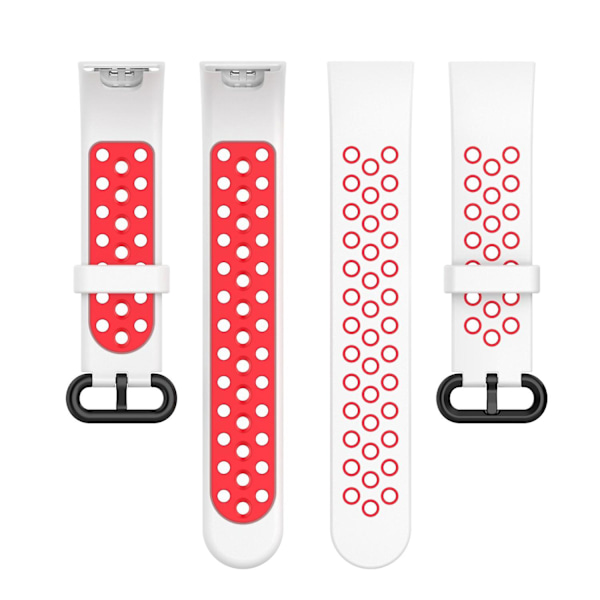 Dual-Color Hollow Silicone Watchband Rem til Xiaomi Redmi Watch 2 D Other Xiaomi Models