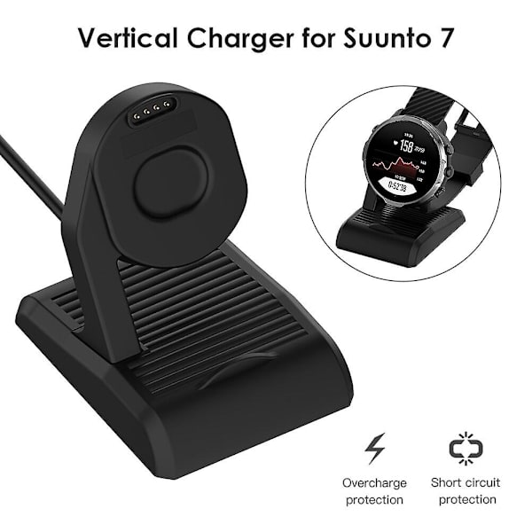 Usb-laderkabel for Suunto 7 Smartwatch erstatning for ladestativ Adapter Cradle Ladedokking