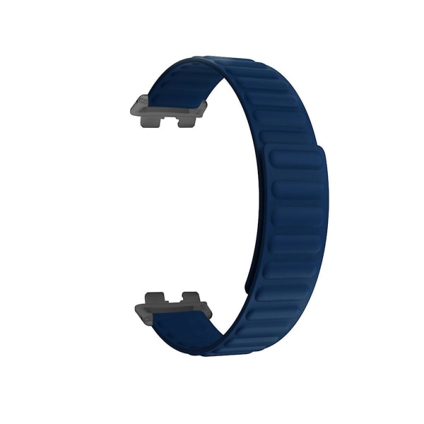 Silikonögla för Huawei Band 8 Smartwatch Fashion armband magnetiskt armband Midnight blue