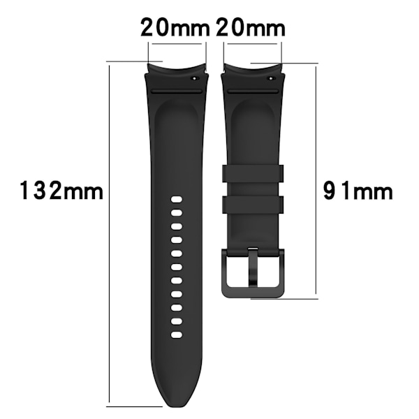 20mm silikonihihna Samsung Galaxy Watch6 40mm/44mm/watch6 Classic 43mm/47mm - värikäs solki Beige