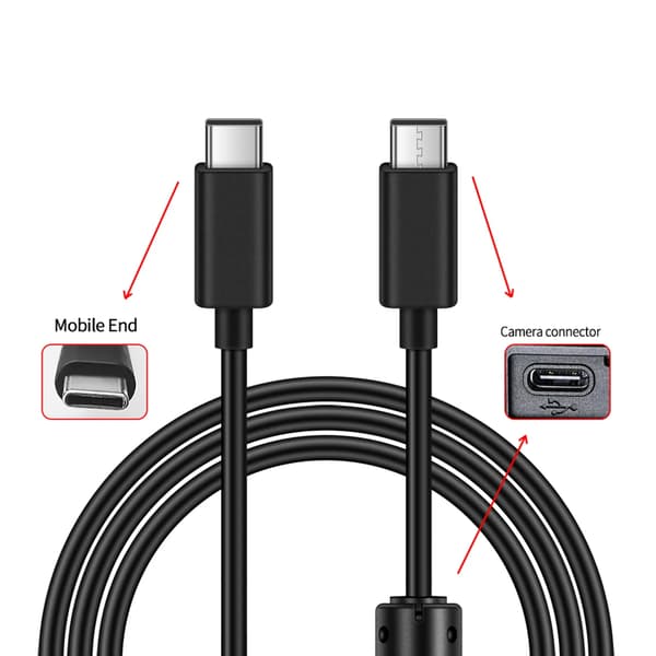 Adaptere USB Type-C til USB Type-C OTG-kabel, til Sony A7R3/A7M3/A7S3/A7R4