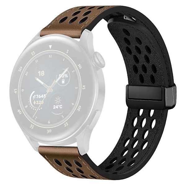 PU-läderarmband med hål för Huawei Watch GT 3 42 mm/GT 3 Pro 20 mm Taupe