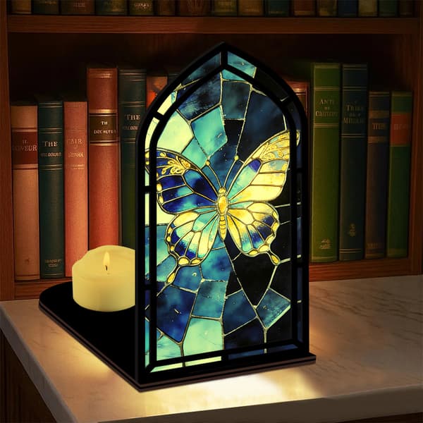 Fantasy bokkrok for bokelskere, med stearinlyslampe Butterfly