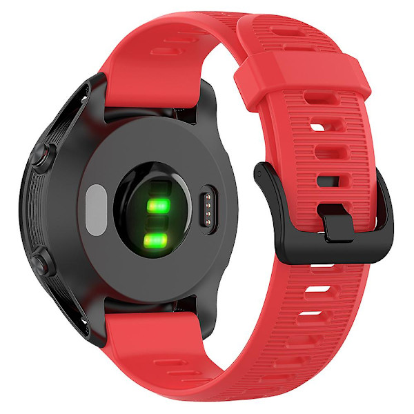 Til Garmin Forerunner 945/ 935 Udskiftning Rem Stål Spænde Tekstureret Silikone Urrem Red