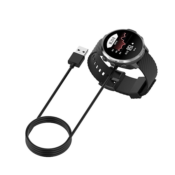 Sort opladningsbase magnetisk oplader dock kabel strømadapter passer til 7