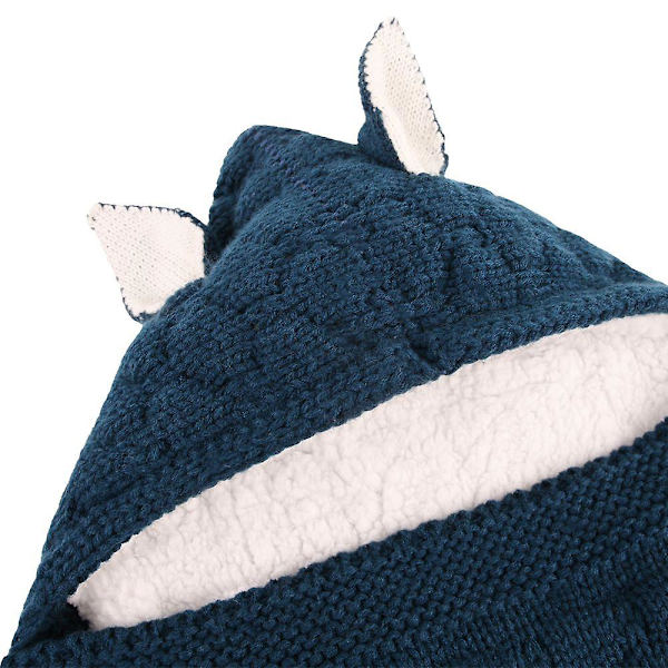 Nyfødte Klapvogn Sovepose Baby Konvolut Strikket Swaddle Fodpose White