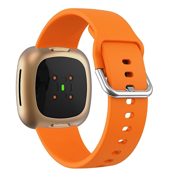 Til Fitbit Versa 3 silikone urrem Orange