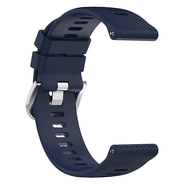 For Garmin Forerunner 265 Silikone Urrem 22mm Krydsstribet Blød Sport Udskiftnings Rem Midnight Blue