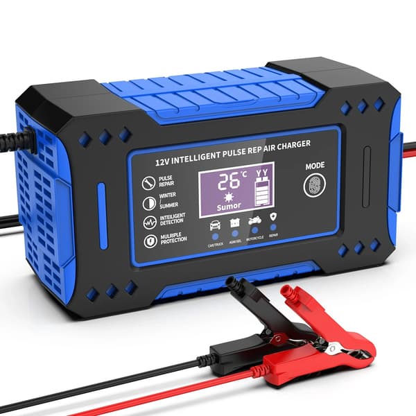 Batterilader - 6A 12V Batterireparasjon Med LCD-skjerm