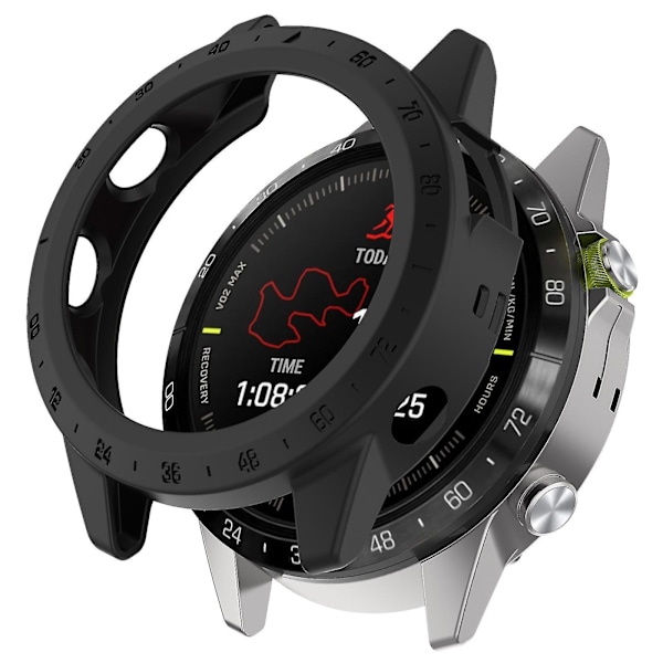 Anti-ridse urkasse til Garmin MARQ (Gen 2) - PC beskyttelsesramme med skala Black