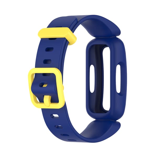 Armbånd til Fitbit Ace 3/Inspire 2, erstatningsarmbånd i silikon (blå/gul)