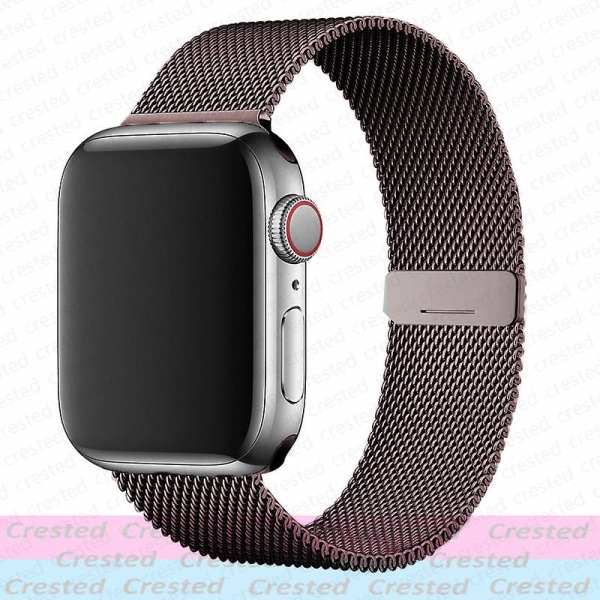 Milanese løkkestropp For Apple Watch Ultra Band 44mm 40mm 45mm 41mm 49mm 42mm 38mm 44 Mm Correa-armbånd Iwatch Series 3 6 Se 7 8 38mm 40mm 41mm coffee