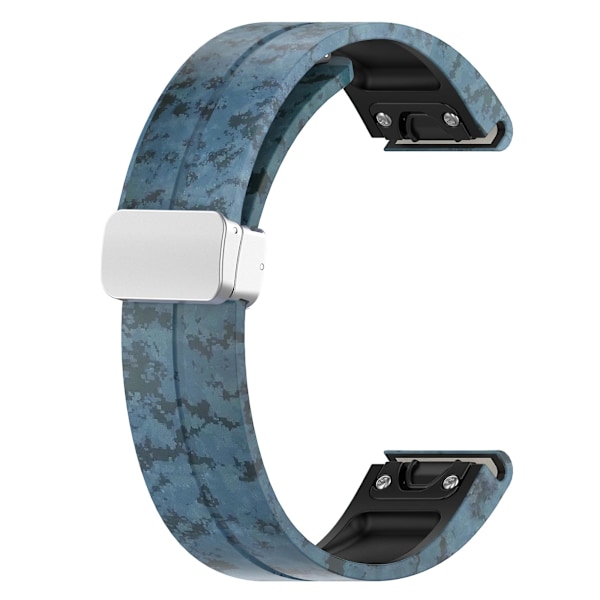 Camouflage Sølv Spænde 20mm Sports Urrem Til Garmin Fenix 7S/6S Pro / 5S Plus/Instinct 2S Mosaic