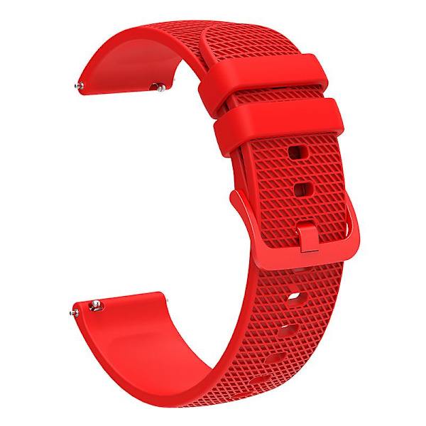 20mm Rutigt Mönster Sportband Silikon Klockarmband För Garmin Vivomove 3 / Garminmove 3 Red