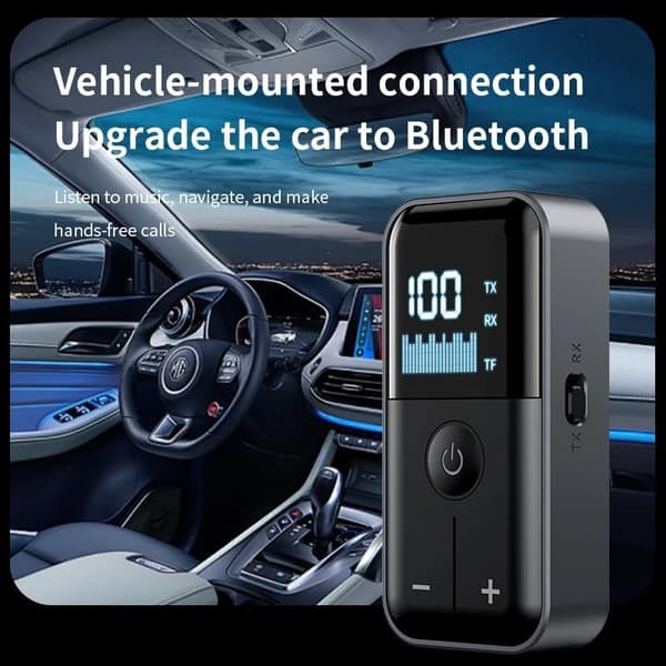 Bluetooth 5.4 Lydsender 3.5Mm Aux Støtte Tf-kort