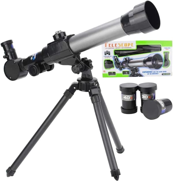 Teleskoper for nybegynnere, 60 mm HD refraktor for astronomi startkikkert med stativ