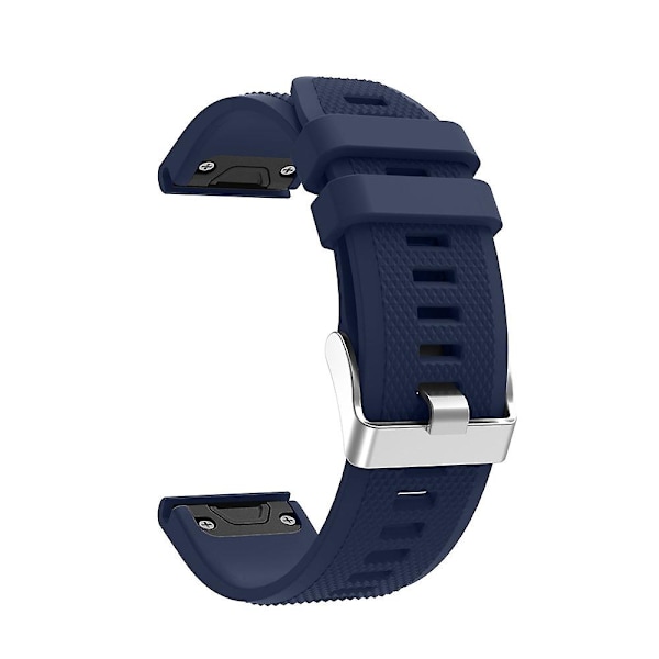 För Garmin Fenix 5 Silikon Armband (Vit) För Garmin Fenix 5 Navy Blue