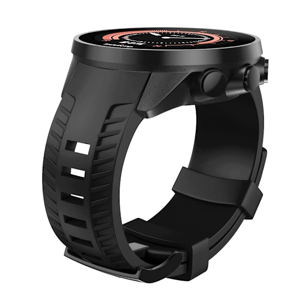 24 mm pehmeä silikoniranneke Suunto7 9 Baro -rannekkeen vaihtoon, rannekoru Suunto D5 Suunto 7 Sport -älykellolle White [silver buckle]