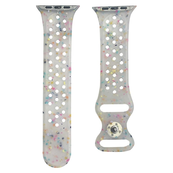 Klockarmband för Apple Watch Series 9 8 7 41mm/SE (2023) SE (2022) 6 5 4 SE 40mm/3 2 1 38mm handledsrem Transparent E Apple Watch Series 9 4