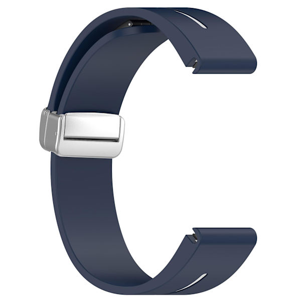 20mm kaksivärinen silikoninen magneettinen hopea solki ranneke Samsung Galaxy Watch 6/6 Classic/5/4 Midnight Blue White
