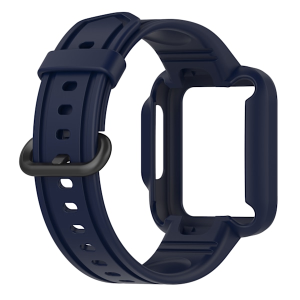 Passar Redmi 1/Mi Watch Lite/Redmi 2/Mi Watch2 Lite Monokrom Silikon Integrerat Armband Ink Blue