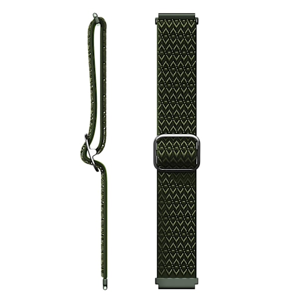 20mm justerbar Rhombus Nylon Smart Watch Rem til Samsung Galaxy Watch 42mm Green E Samsung Galaxy Watch 4