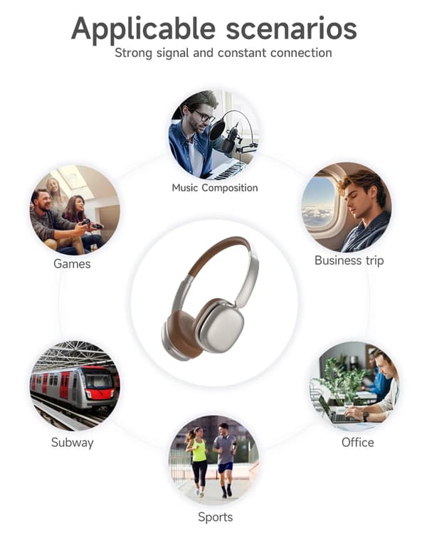 True Wireless Bluetooth-hörlurar - H30, brusreducering, Hifi Stereo (svart)