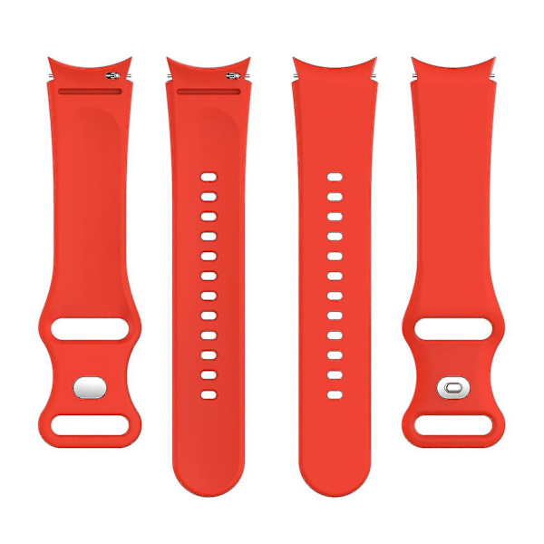 Til Samsung Galaxy Watch 4/Watch 4 Classic Watch Band 20mm Rem med Butterfly Spænde Red, Red E Samsung Galaxy Watch4