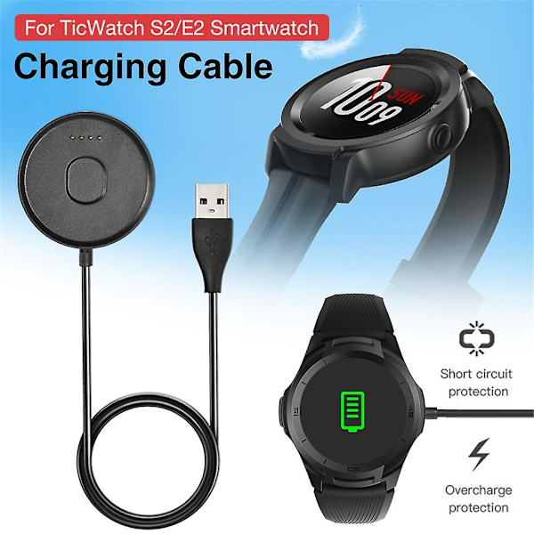 Usb-laddningsbas Smartwatch Laddningsdocka - Laddningsdockningsbas för Ticwatch E2/s2