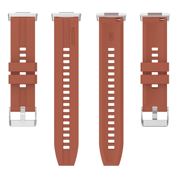 Snabbkoppling klockarmband i silikon för Huawei Watch Fit 2, 20 mm sportklockarmband med spänne Brown
