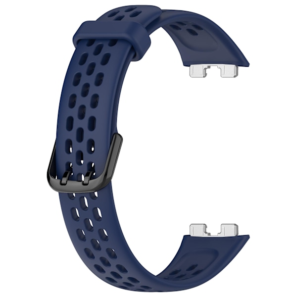 Huawei Band 8:lle hengittävä silikoniälykellohihna, mukava käyttää rannehihna Midnight Blue