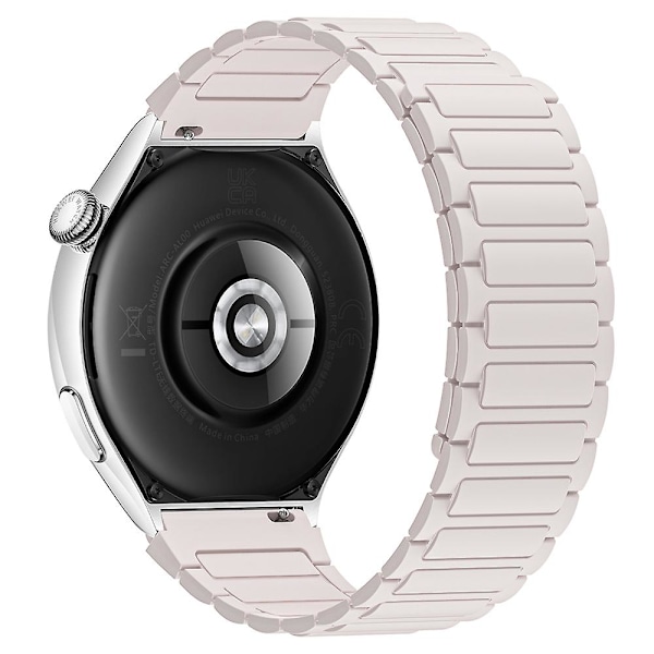 Silikonklokkebånd for Huawei Watch 4/ 4 Pro/ GT 4 46mm Magnetisk håndleddsstropp Starlight