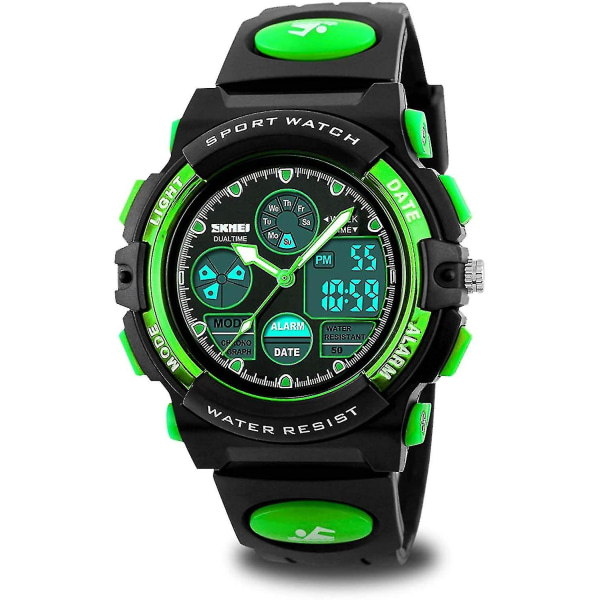 Kids Digital Sports Watch, Gutter Jenter Vanntett Sport Utendørs Klokker Barn Casual Elektronisk Analog Quartz Armbåndsur med