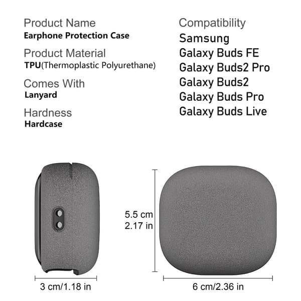 Etui til Samsung Galaxy Buds 2 Pro, støtsikkert heldekkende hardt skall (hvit) White