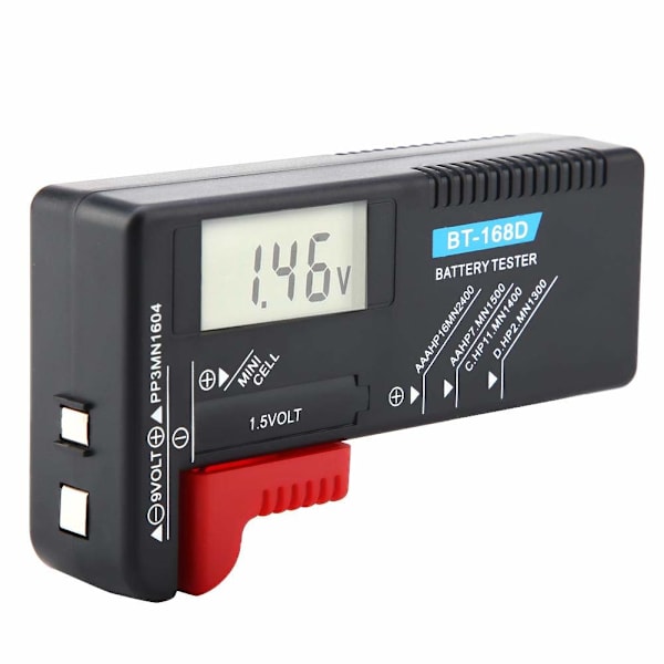 Universal digital LCD batteritester AA/AAA/C/D/9V/1,5V