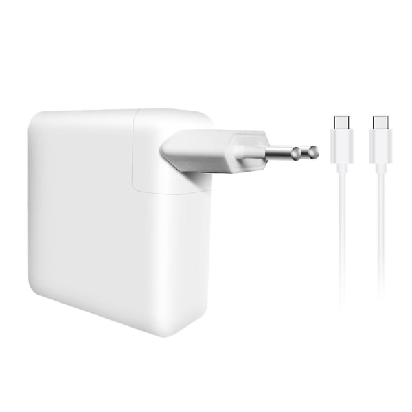 87w Type-c bærbar strømadapter Høyeffektiv AC-adapter Usb-c-strømadapter med Type-c-kabel Eu-plugg Hvit Eu-plugg