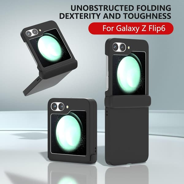 Etui til Samsung Galaxy Z Flip 6, hengselbeskyttelse Black